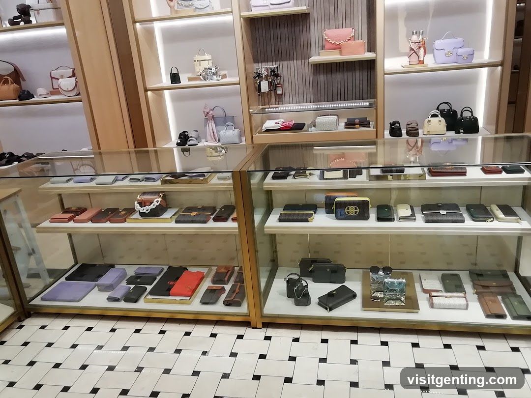 Interior of luxury goods store