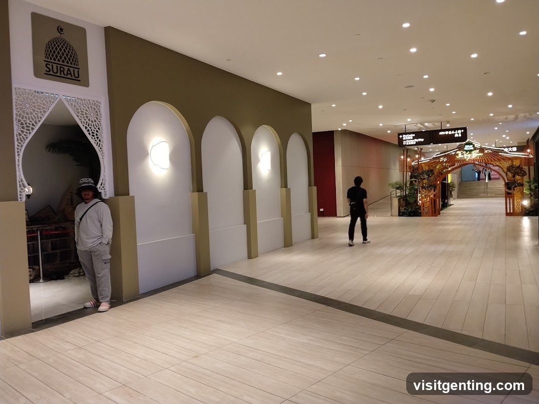 Interior of shopping mall corridor