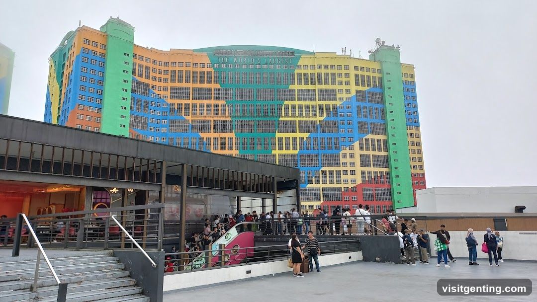 Colorful Building with Crowd