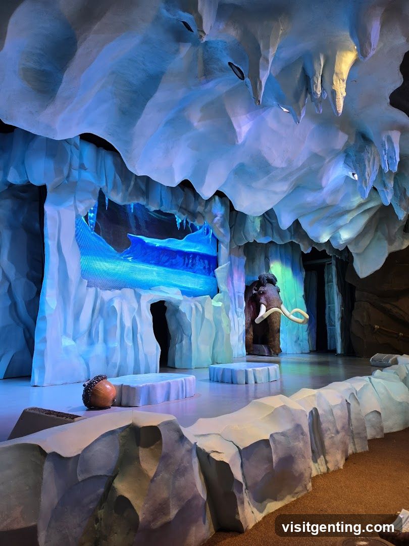 Ice Age-themed exhibit interior