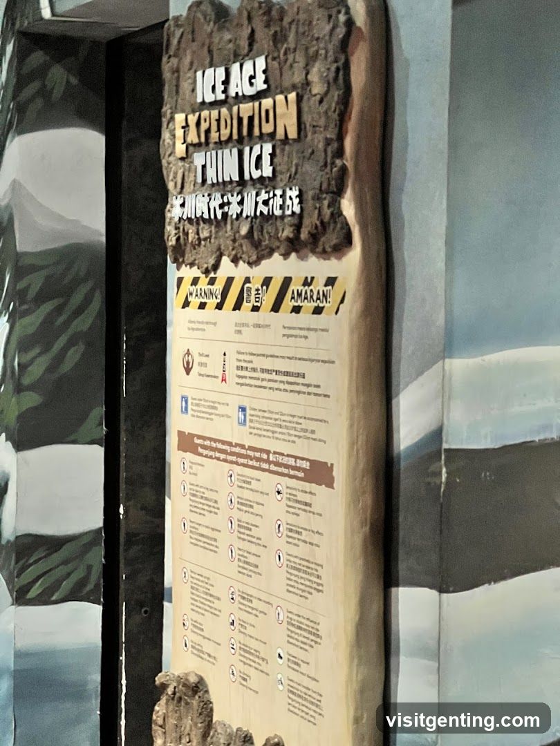 Ice Age Expedition Thin Ice Exhibit Signage