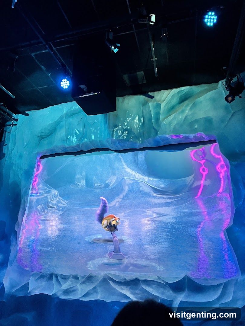 Ice Age themed attraction interior
