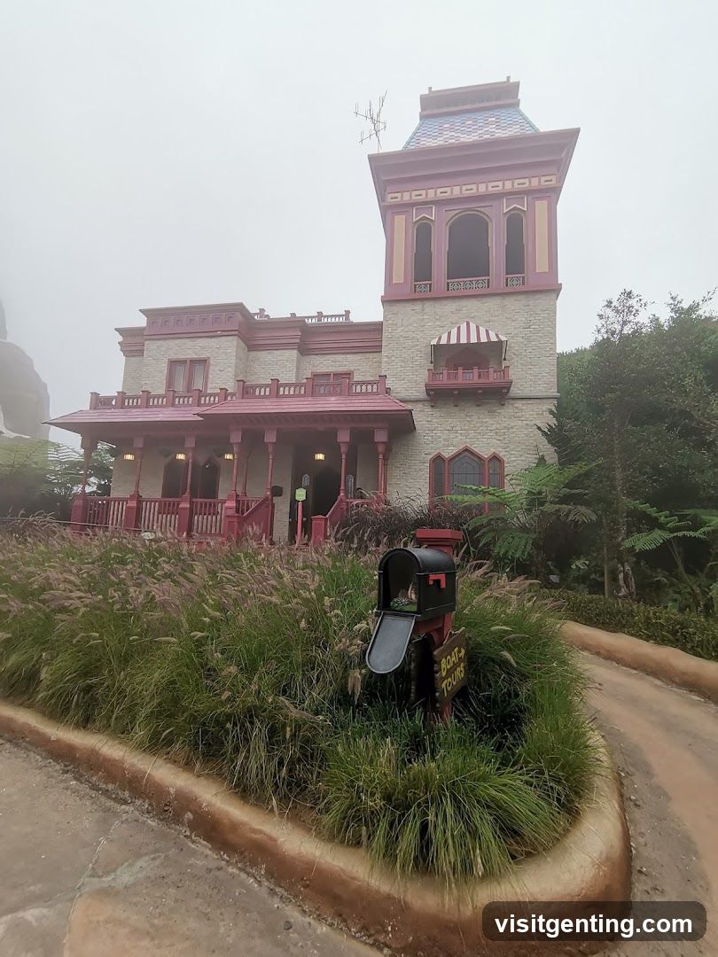 Building with Mailbox in Fog