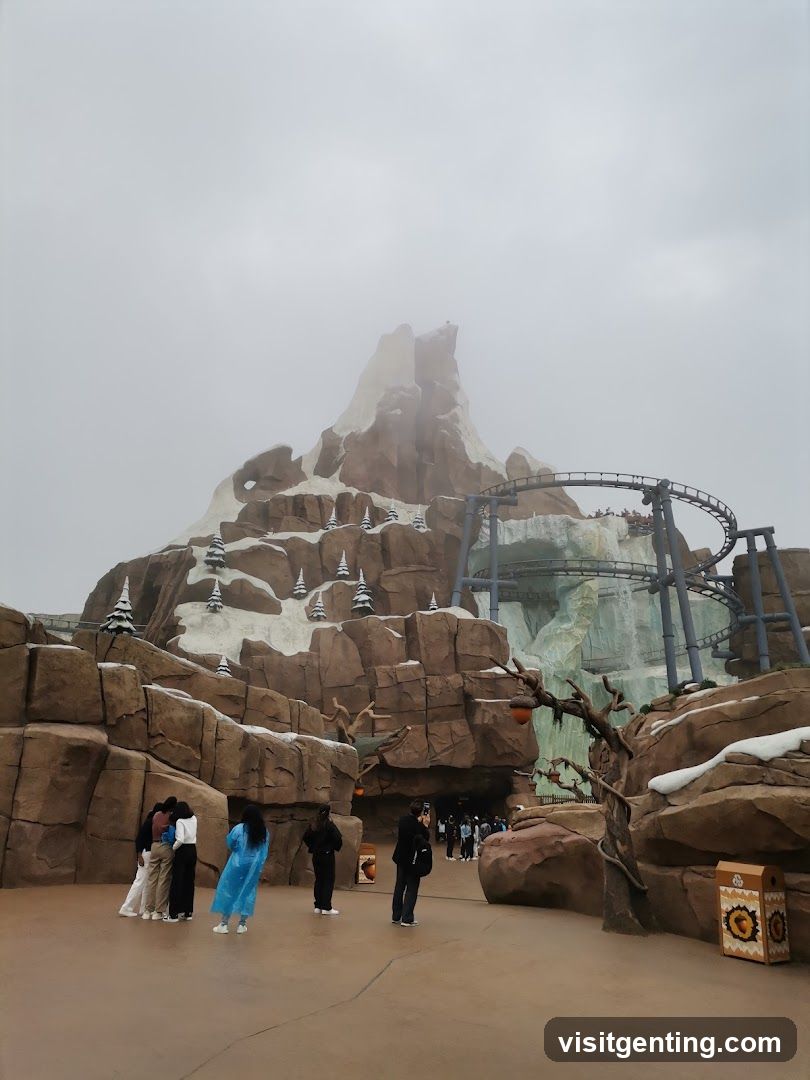 Theme Park Mountain Ride Entrance