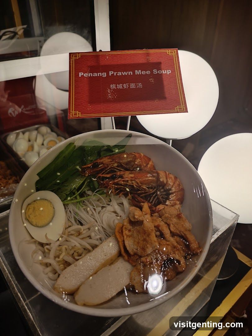 Penang Prawn Mee Soup Display