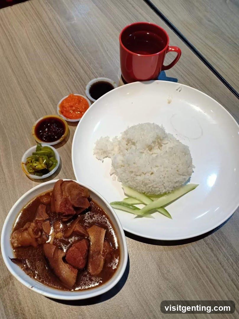 Dinner Plate with Rice and Side Dishes