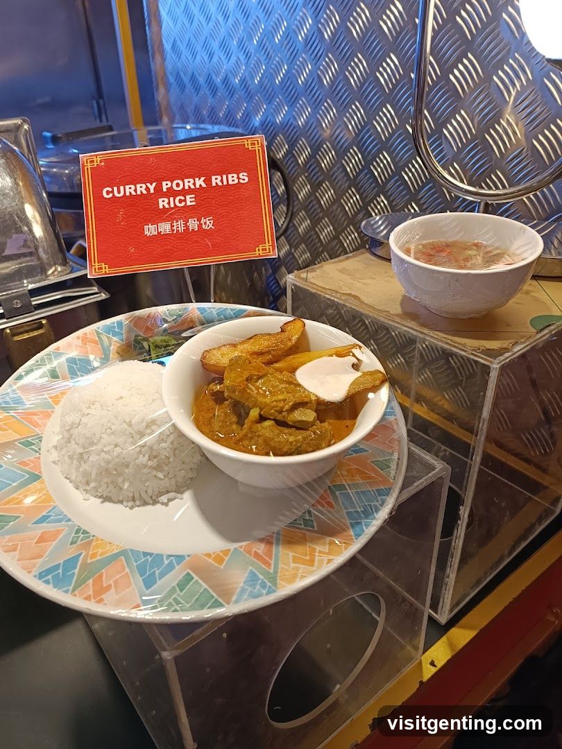 Curry Pork Ribs Rice Display