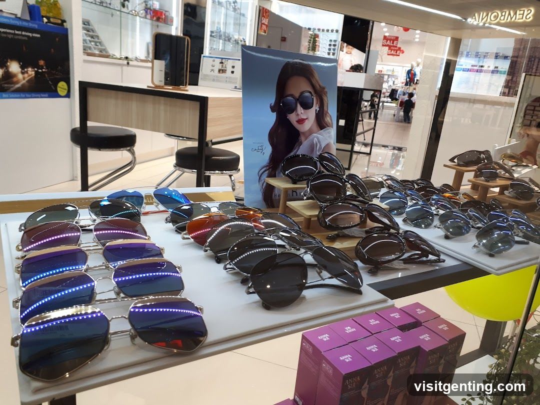 Sunglasses Display in Retail Store