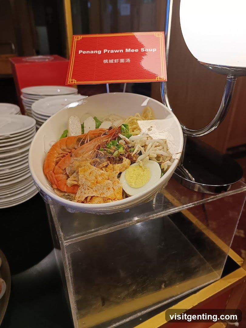 Penang Prawn Mee Soup Display