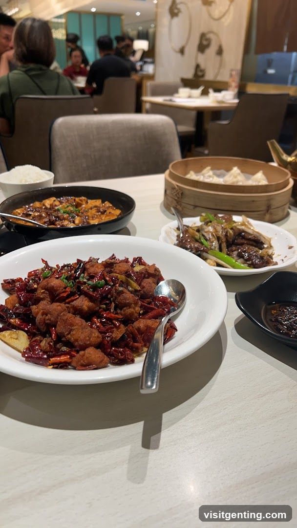 Dining Table with Chinese Cuisine