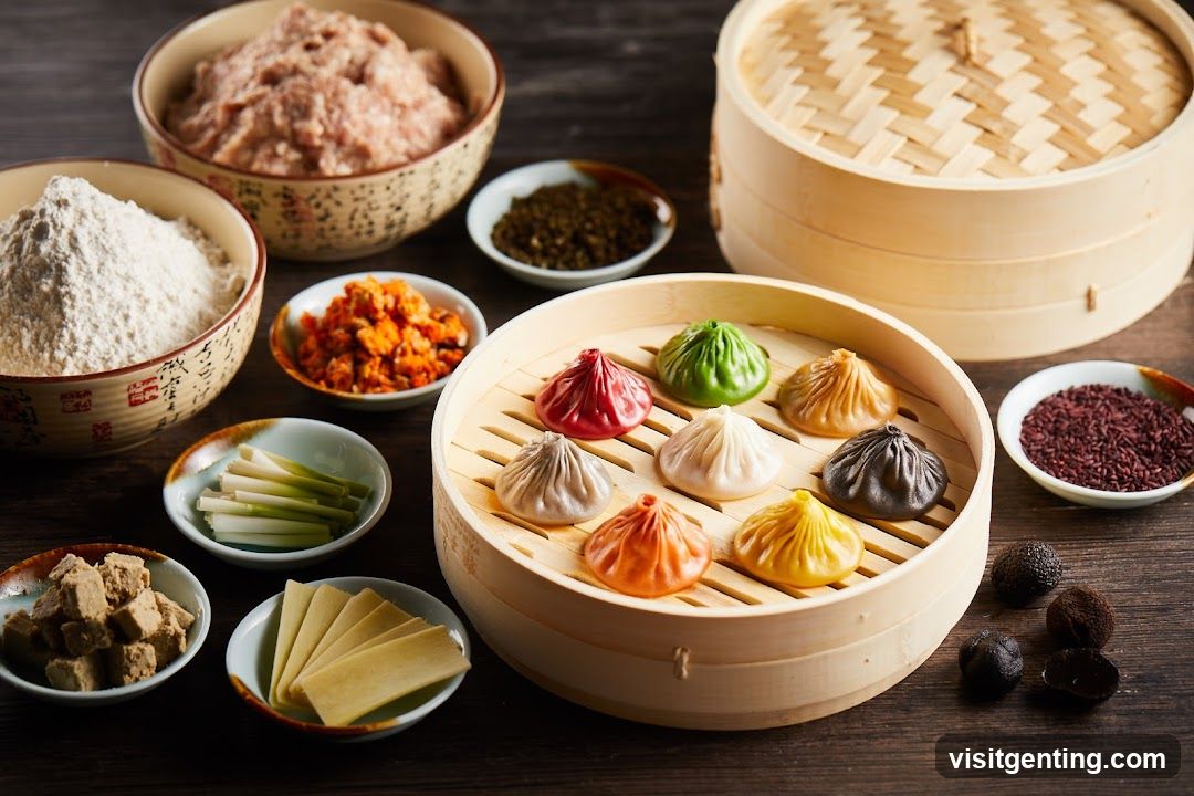 Steamed Dumplings Display