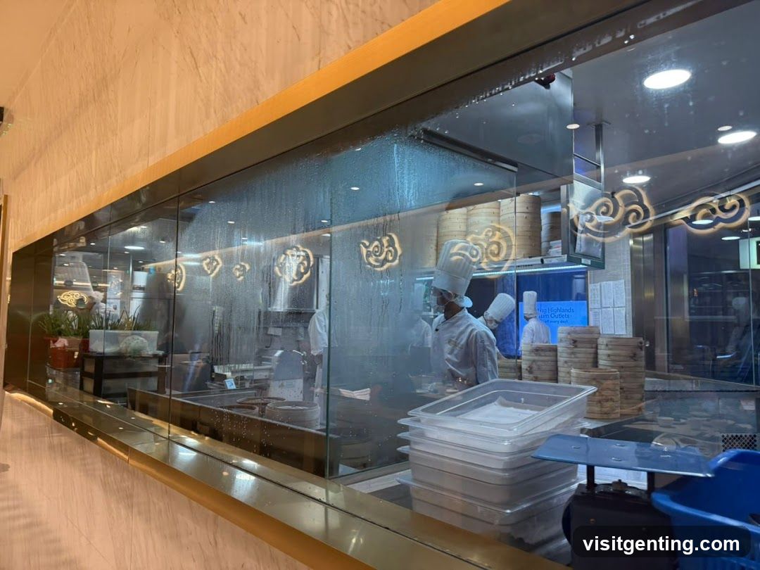 Restaurant kitchen view