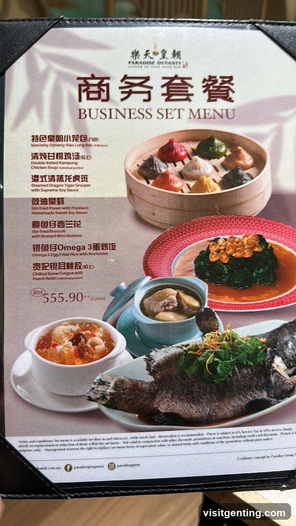 Business Set Menu at Paradise Dynasty