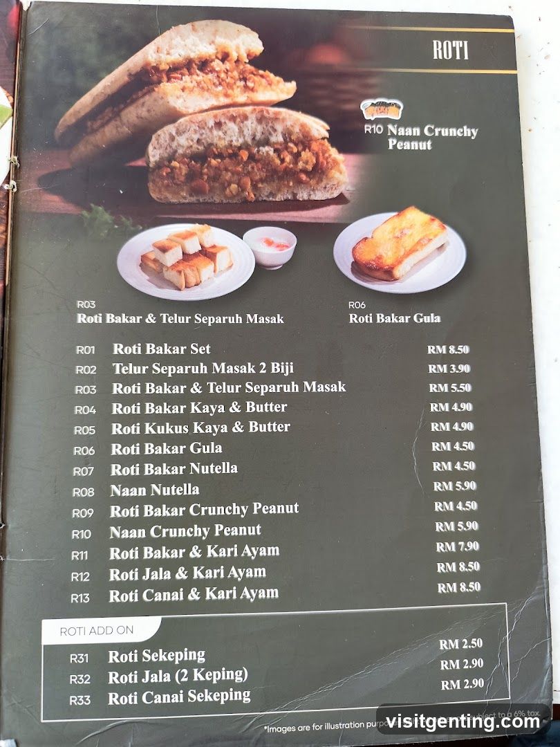 Roti Menu