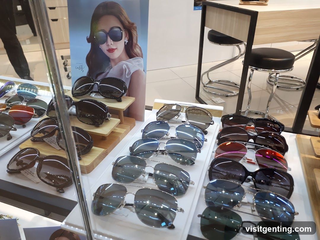 Sunglasses Display in Retail Store