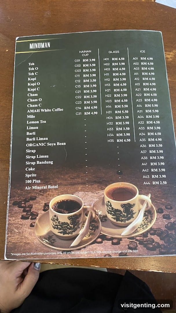 Coffee and Beverage Menu