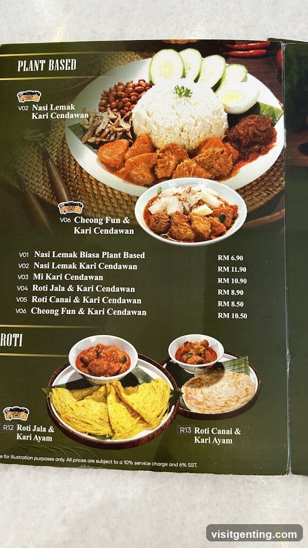 Plant Based & Roti Menu