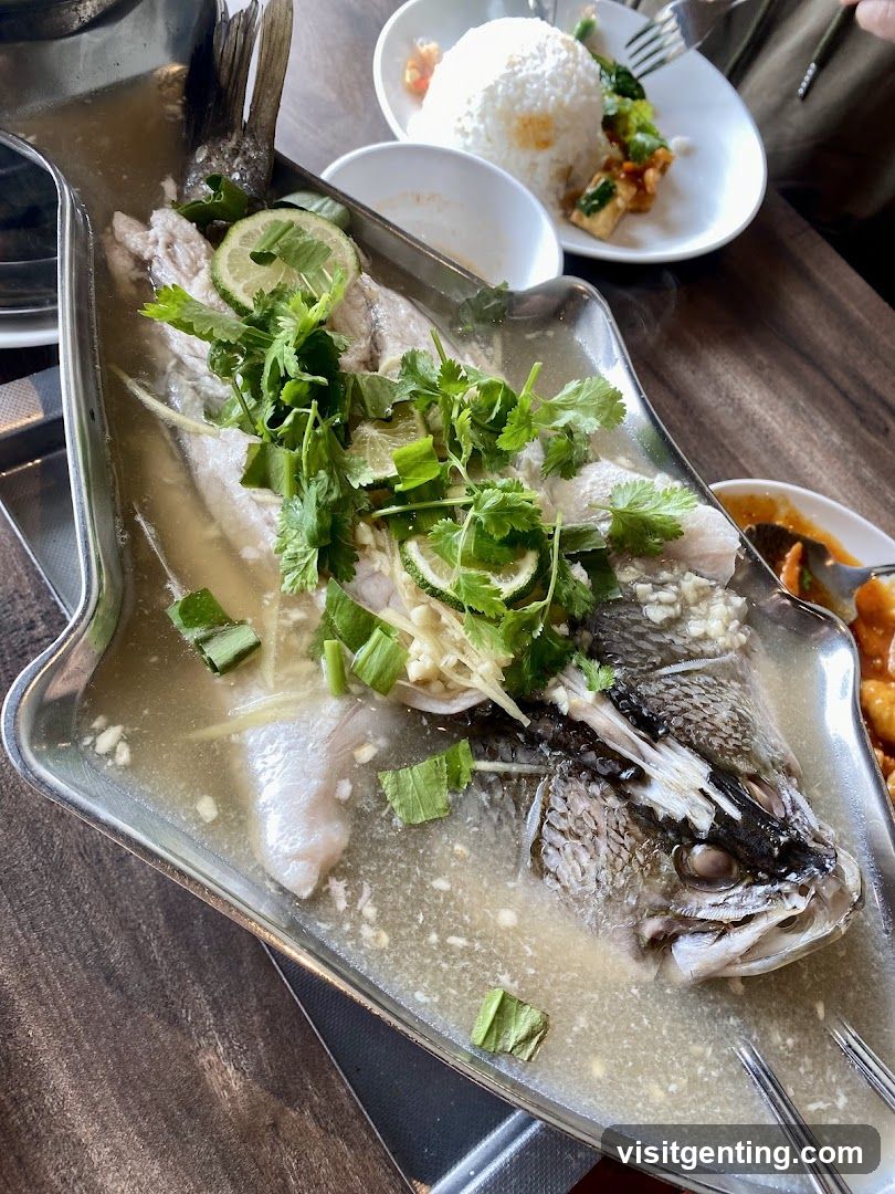 Dish served at restaurant