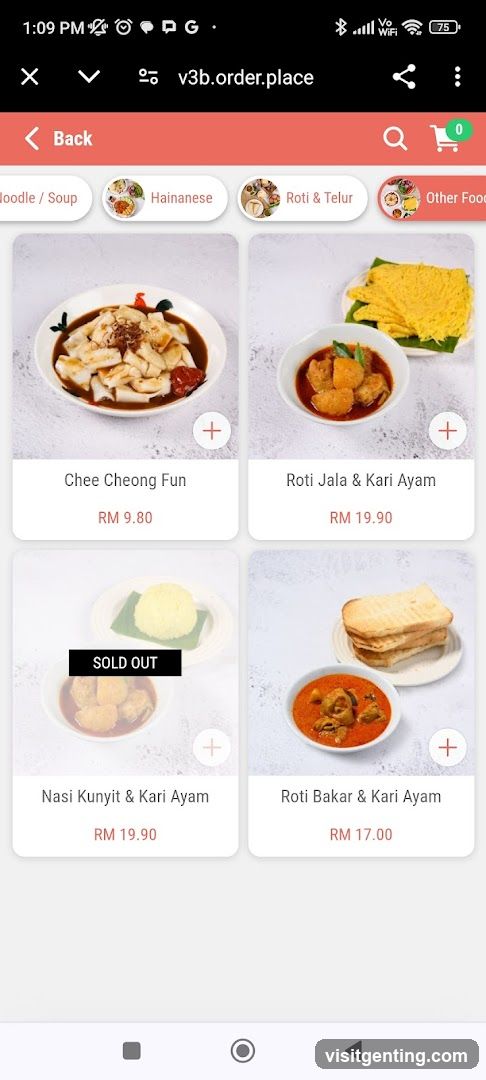 Food Order Place Menu