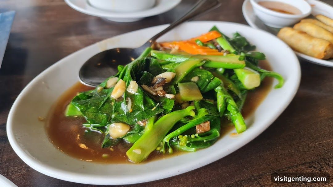 Dinner Plate with Stir-Fried Greens
