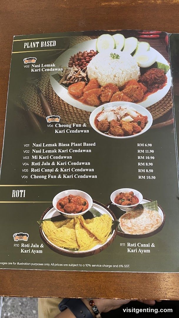 Plant Based and Roti Menu