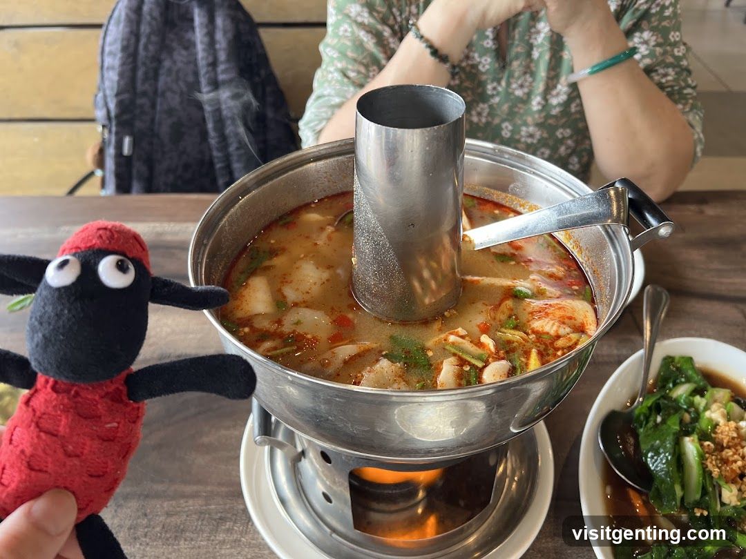 Dining Scene with Hot Pot