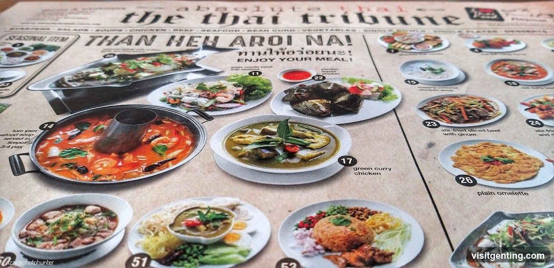 The Thai Tribune Menu