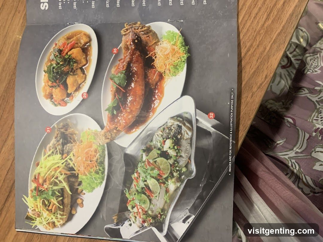 Fish Dishes Menu Page