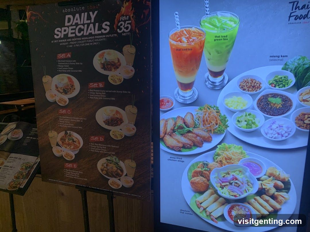 Restaurant Interior Menu Display