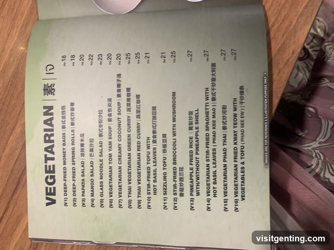 Vegetarian Menu