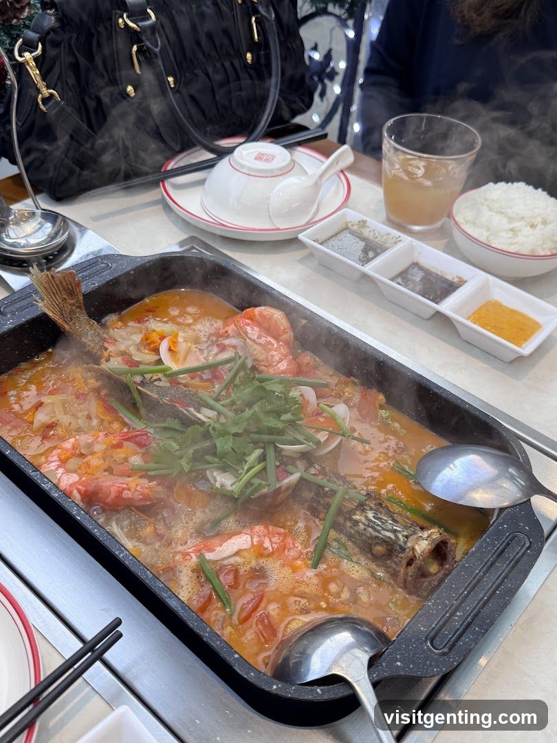 Dining Table with Hot Pot Dish