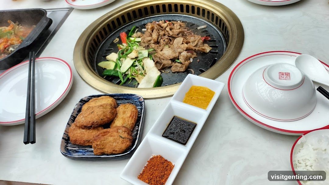 Table Setting with Grill and Dishes