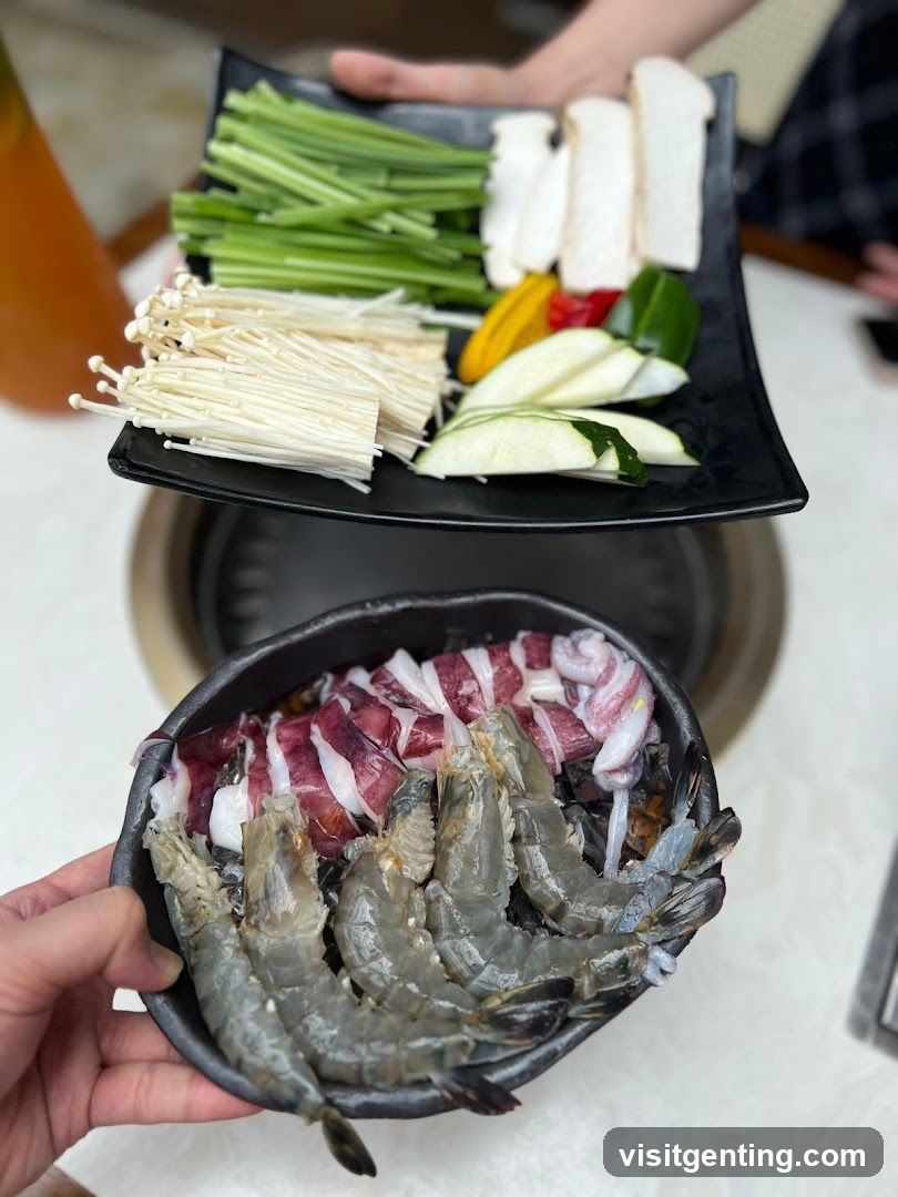 Food Presentation at Dining Table