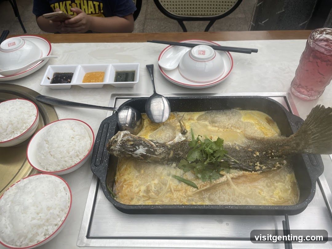 Dining Table with Fish Dish