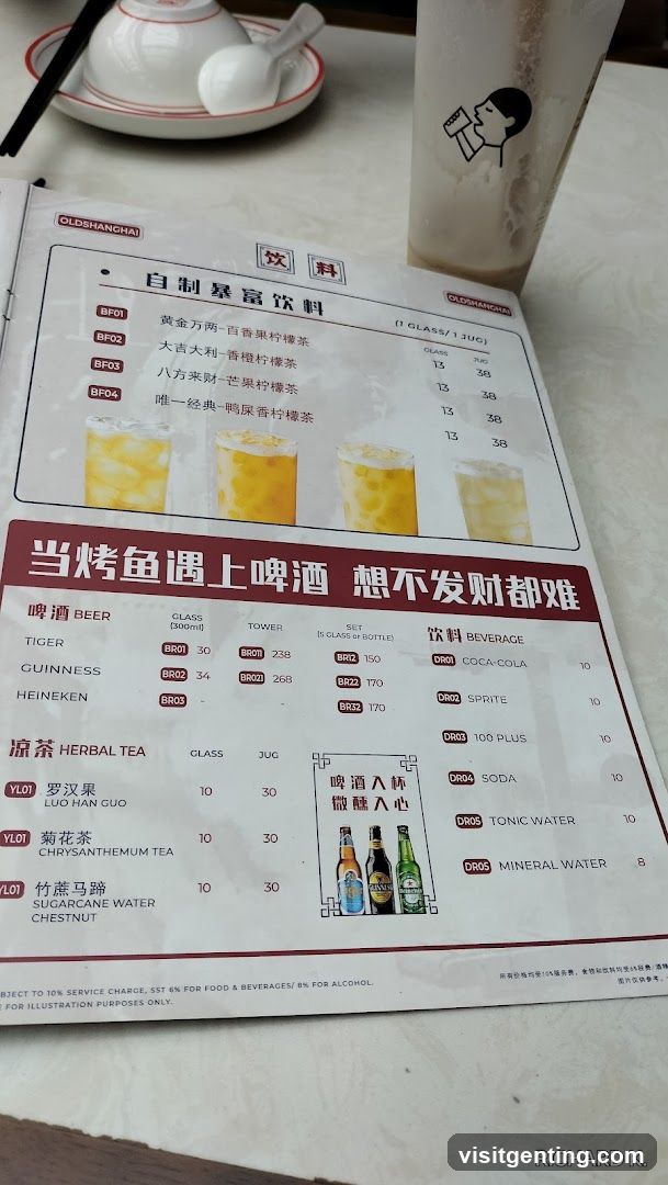 Restaurant Interior with Menu and Beverage
