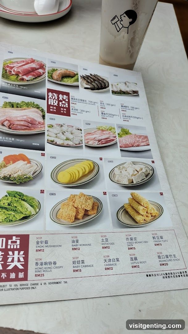 Tabletop with Menu and Beverage