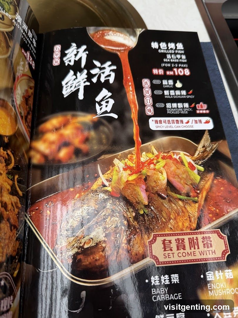 Grilled Fish Menu