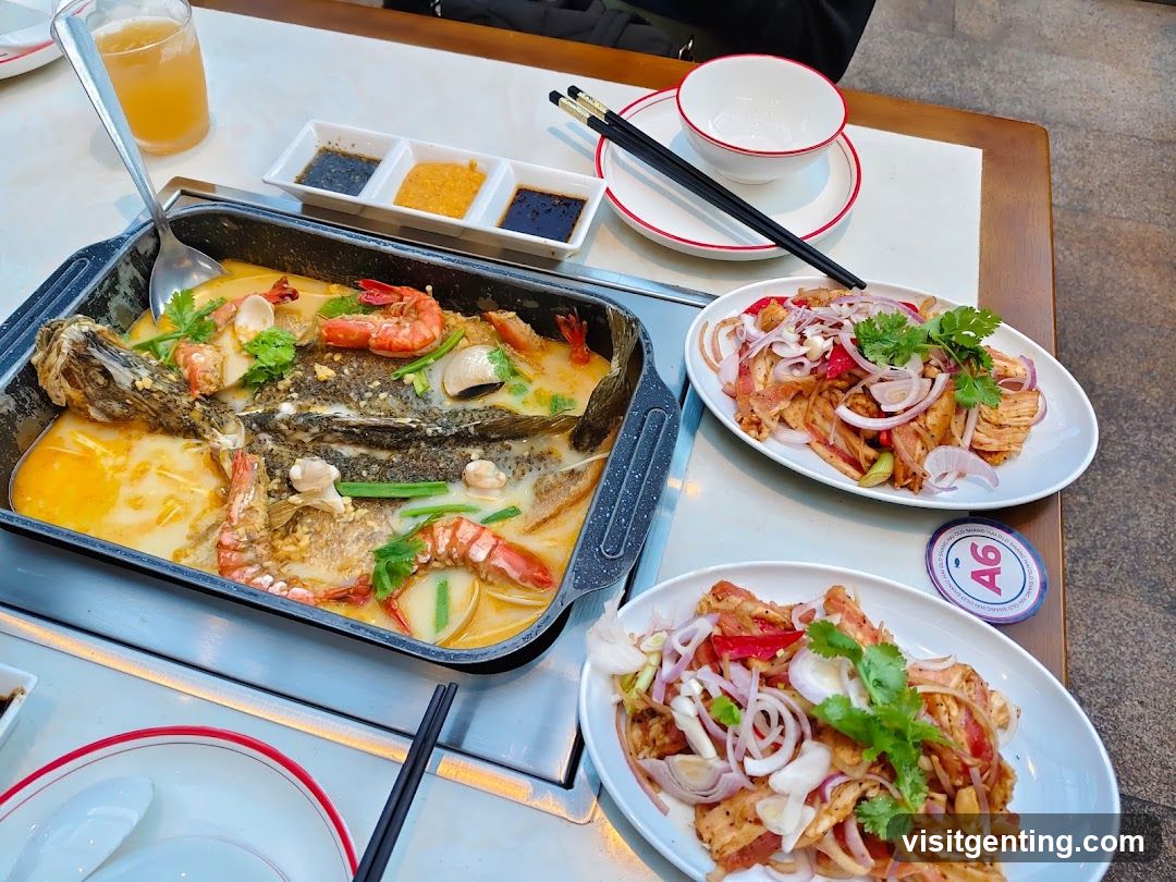 Dining Table with Thai Cuisine