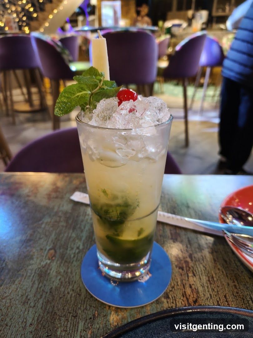 Cocktail in restaurant interior