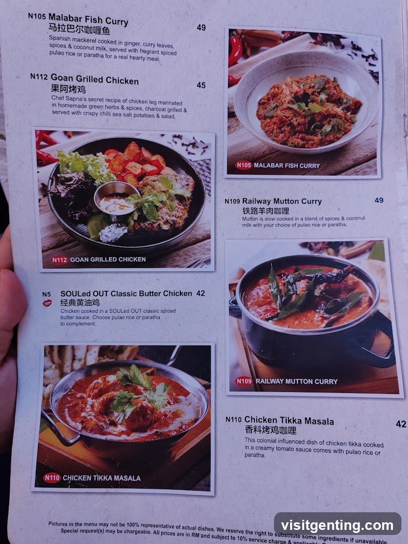 Restaurant Menu Page