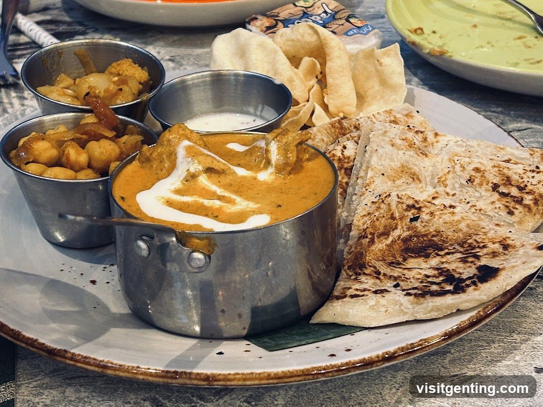 Indian meal served on plate