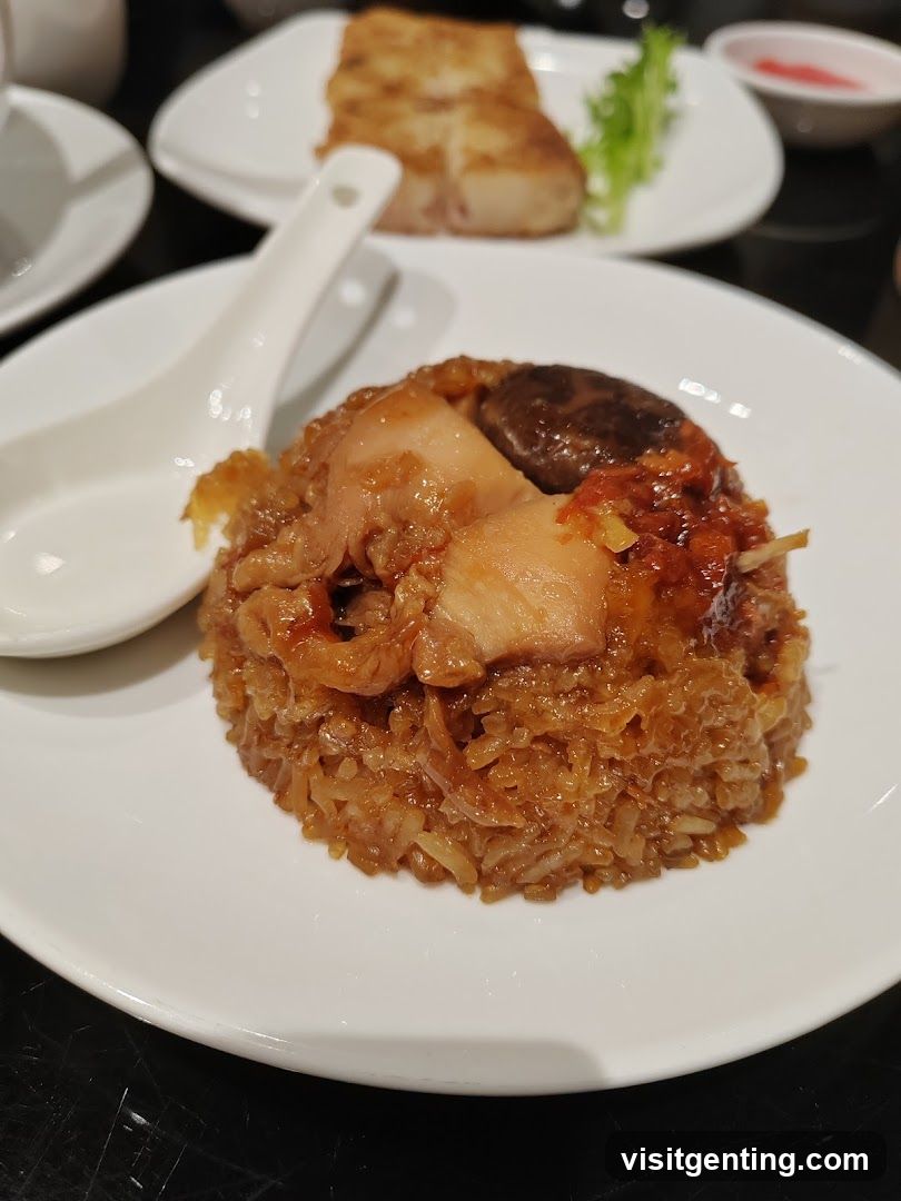 Dish served at dining table