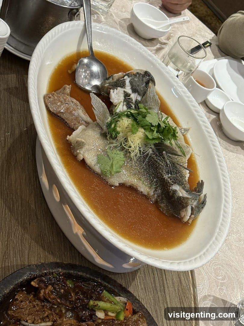 Dining Table with Fish Dish
