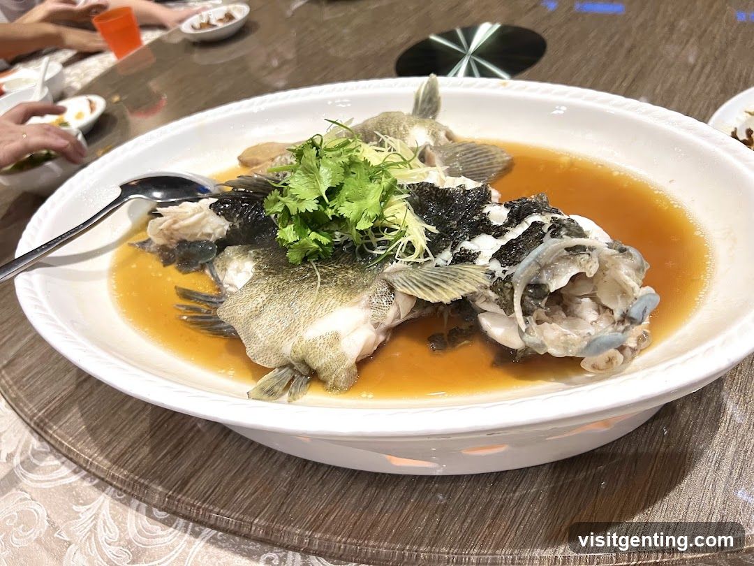 Dining Table with Steamed Fish Dish