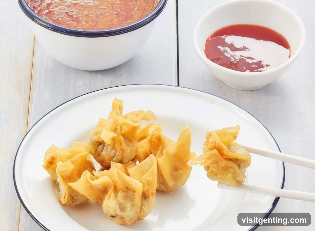 Wonton Dish with Sauces