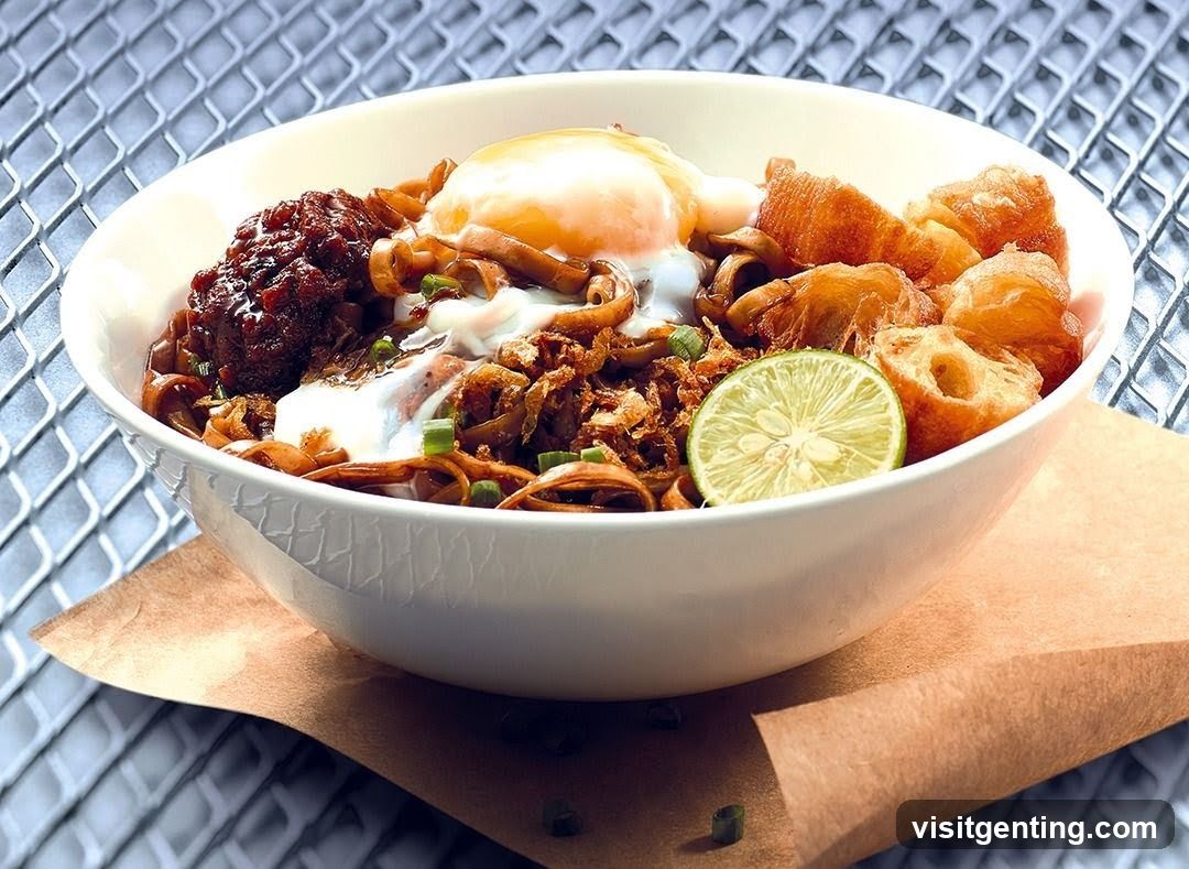 Noodles Bowl with Egg and Fried Ingredients
