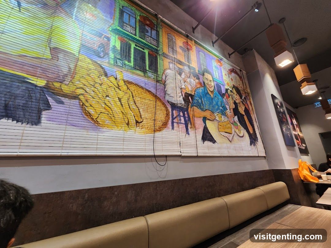 Restaurant Interior with Wall Art