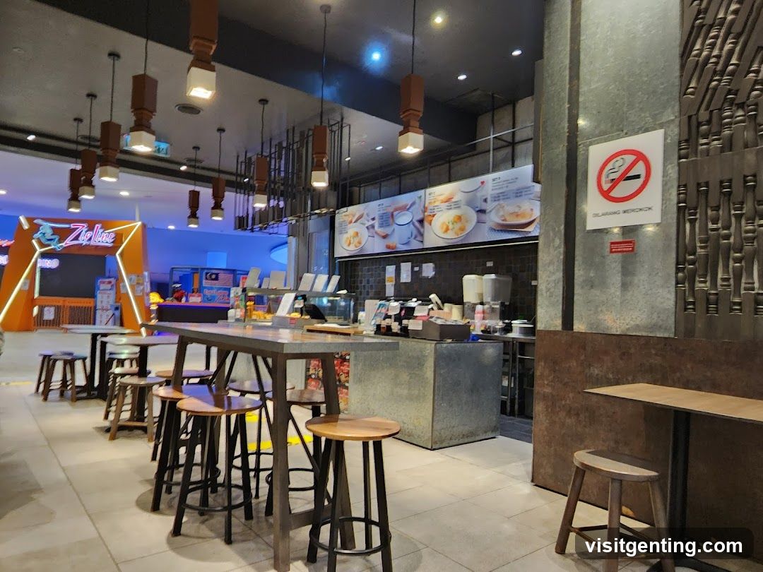 Interior of a food court area