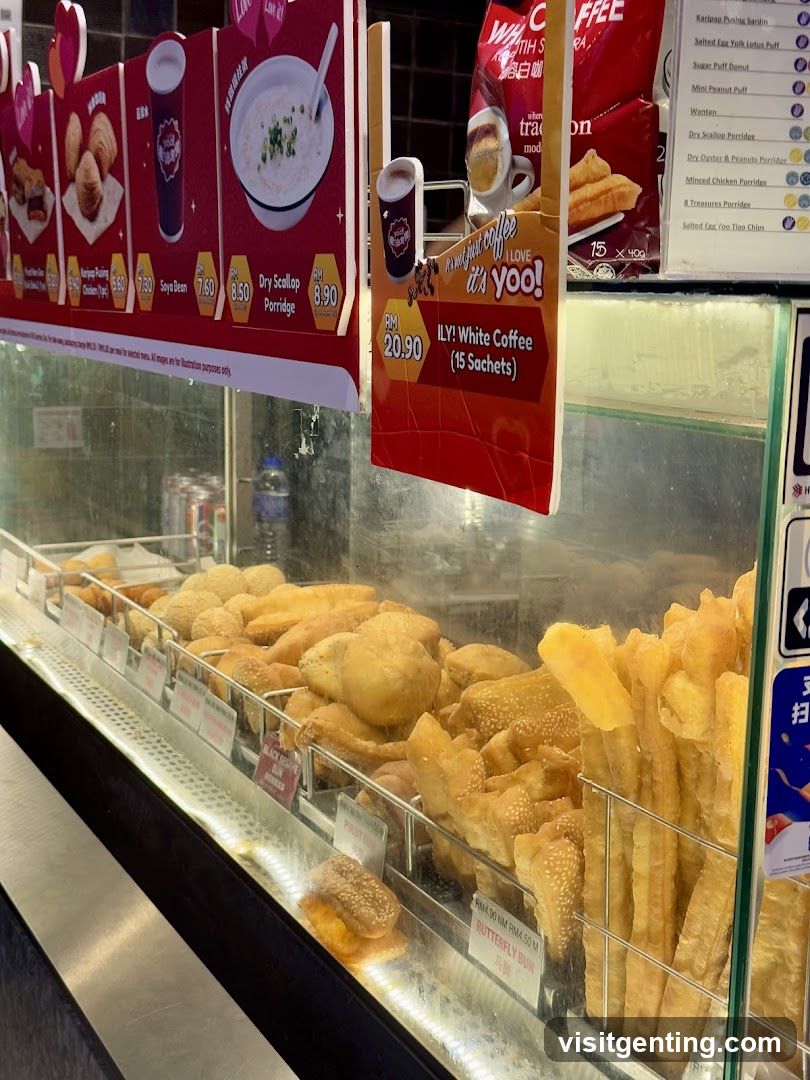Food display counter with promotional signage