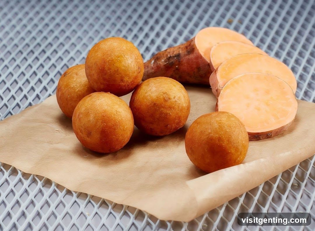 Sweet Potatoes and Fried Balls